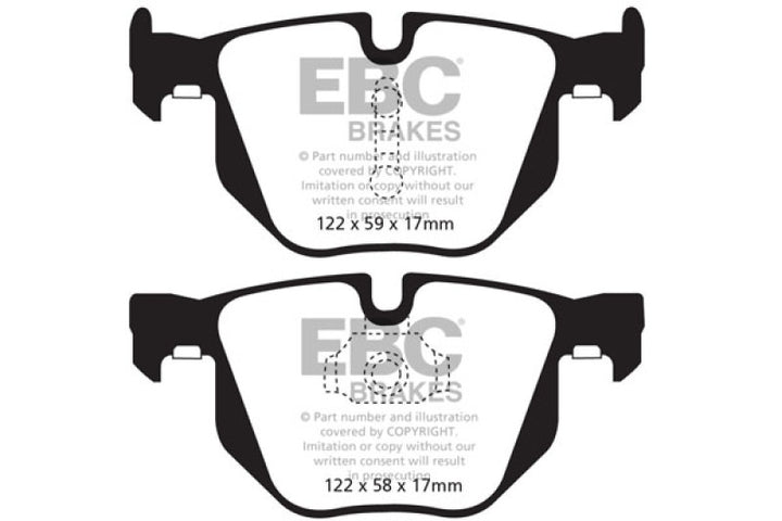 EBC Yellowstuff Rear Brake Pads for 10-14 BMW X5 3.0 Turbo (35) - OneFastShop