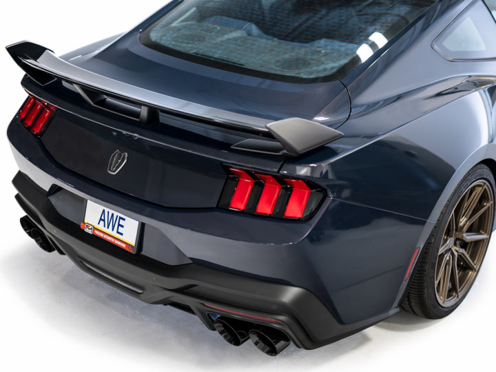 AWE Ford Mustang Dark Horse S650 Catback Exhaust with Quad Black Tips
