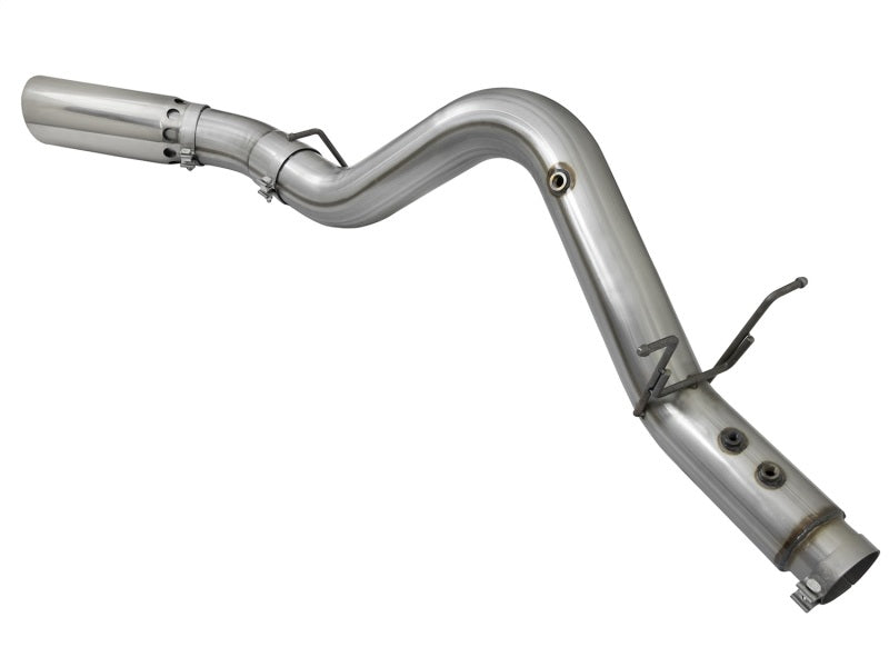 aFe LARGE BORE HD 5in 409-SS DPF-Back Exhaust Polished Tip 2017-2019 GM Duramax V8 6.6L L5P Silverado Sierra