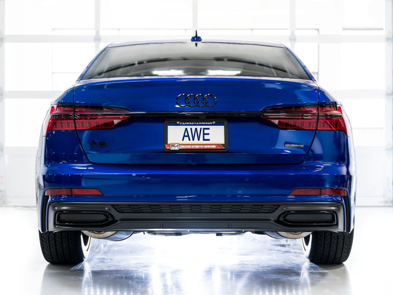 AWE Touring Edition Cat-back Exhaust for Audi C8 A6/A7 3.0T - Turn Downs, 2019-2023