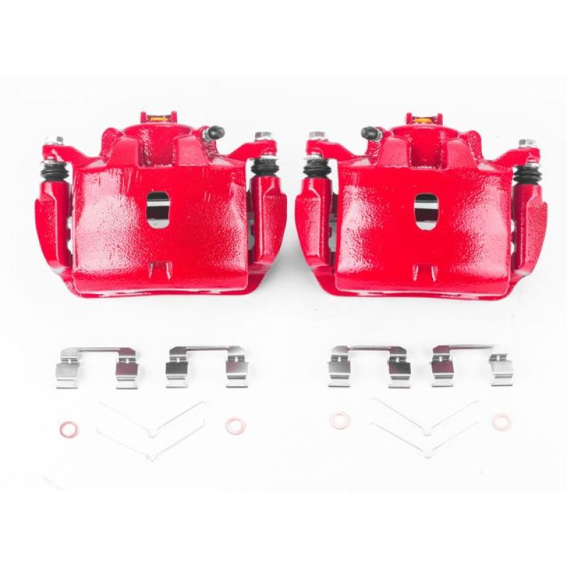 Power Stop 13-15 Acura ILX Front Red Calipers With Brackets - Pair