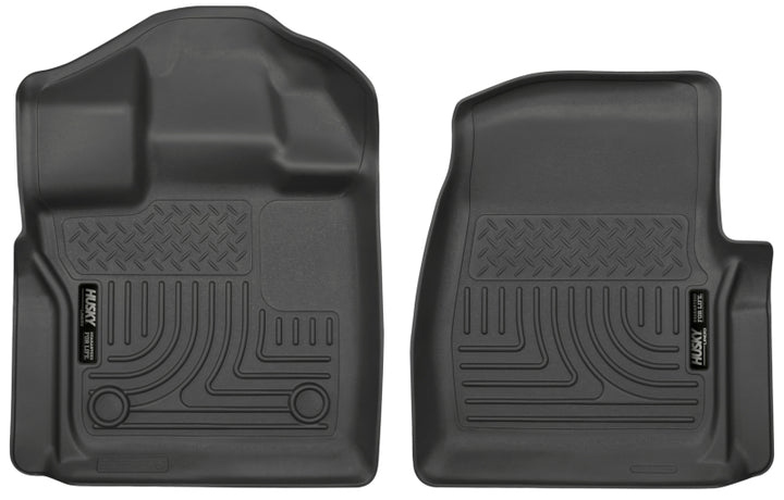 Husky Liners WeatherBeater Front Black Floor Liners for 15-23 Ford F-150 Standard Cab Pickup