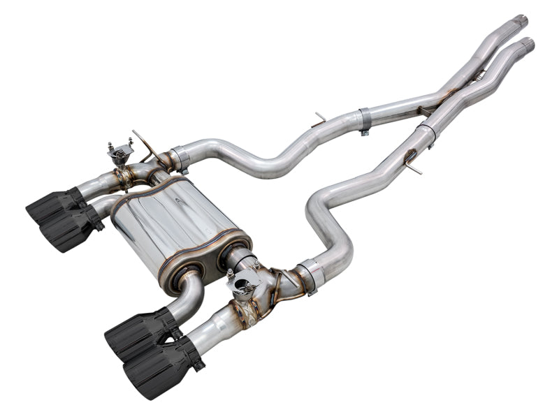 AWE SwitchPath Cat-Back Exhaust - BMW M3 / M4 2015-2020 - Diamond Black Tips