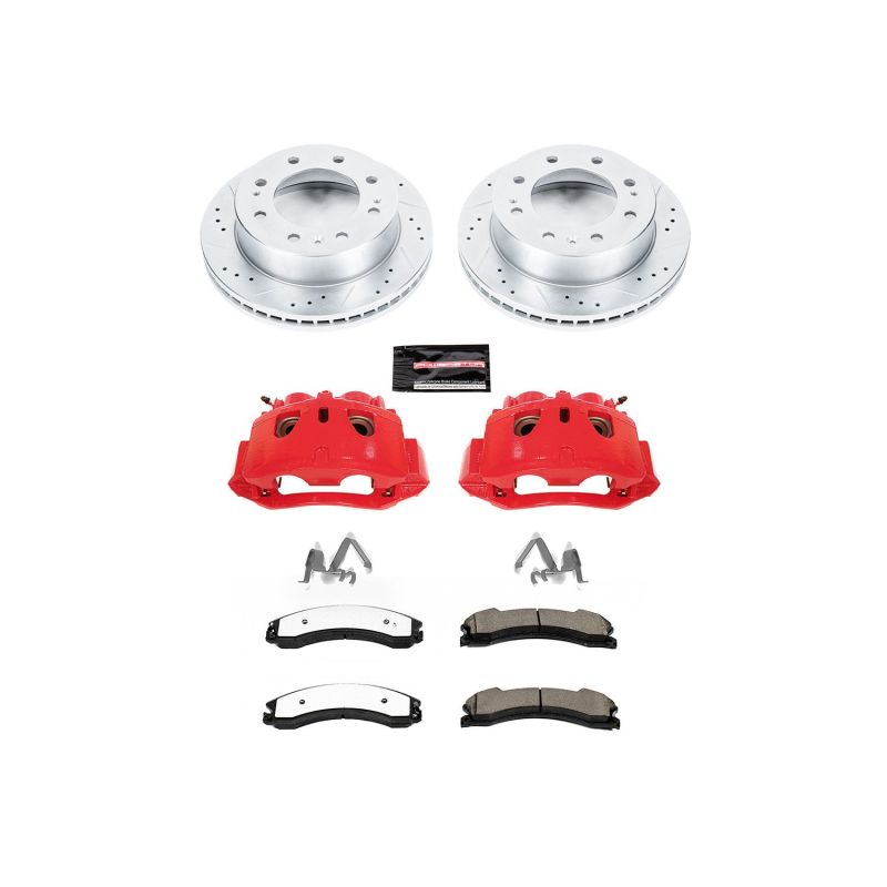 Power Stop Z36 Truck & Tow Front Brake Kit w/ Red Calipers - Chevy/GMC 2500/3500 HD 2012-2019