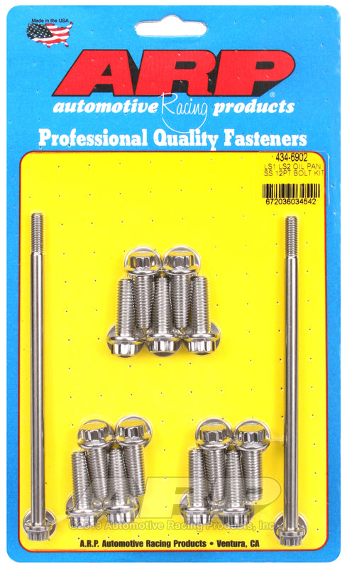 ARP Chevy LS1 LS2 Oil Pan Bolt Kit – Stainless Steel 12-Point - OneFastShop