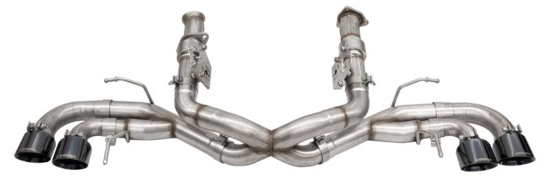 CORSA Performance 3in Xtreme Cat-Back Exhaust 4.5in Black Quad Tips Deletes Stock AFM Valve for 2020-2024 Chevrolet Corvette C8