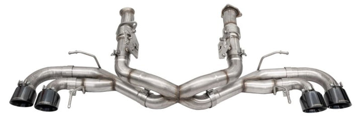 CORSA Performance 3in Xtreme Cat-Back Exhaust 4.5in Black Quad Tips Deletes Stock AFM Valve for 2020-2024 Chevrolet Corvette C8