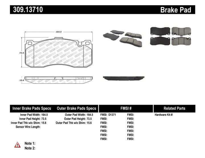 StopTech Performance Front Brake Pads for 2008–2009 BMW 128i/135i Coupe - OneFastShop