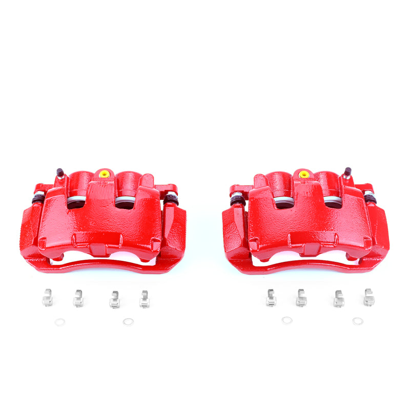 PowerStop Front Red Calipers with Brackets Pair for 07-09 Chrysler Aspen - OneFastShop