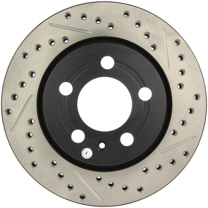 Stoptech Slotted and Drilled Sport Brake Rotor One Piece Direct Replacement Improved Braking Performance - OneFastShop