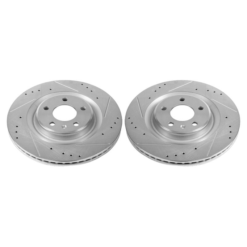 PowerStop Evolution Rear Drilled & Slotted Rotors - Audi A4 / Q5 2011-2025 - Pair