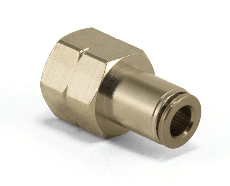 Air Lift Straight Female Connector 1/4in FNPT x 1/4in PTC - OneFastShop