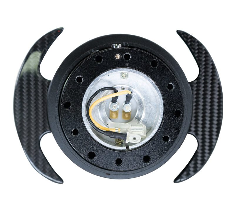 Nrg Quick Release Kit Gen 3.0 Black Body Black Ring with Carbon Fiber Handles