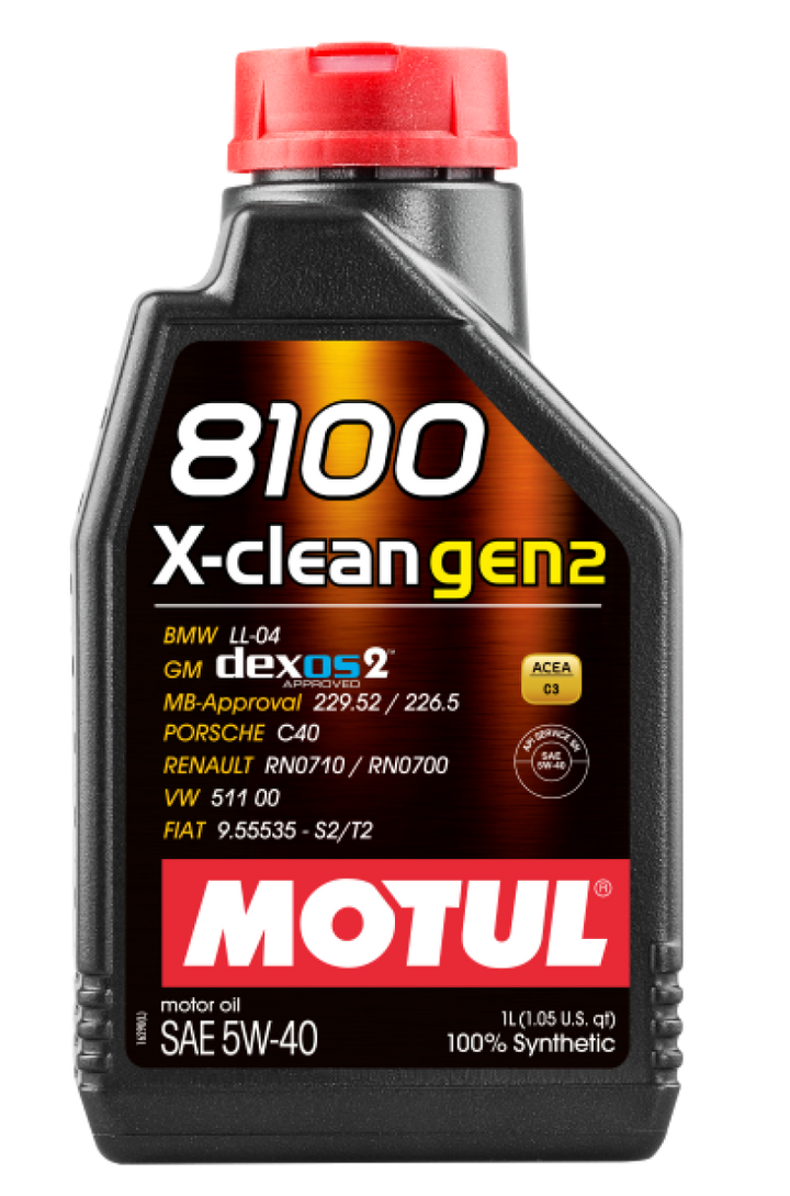 Motul 1L Synthetic Engine Oil 8100 X-Clean Gen 2 5W40 - High Performance Oil - OneFastShop
