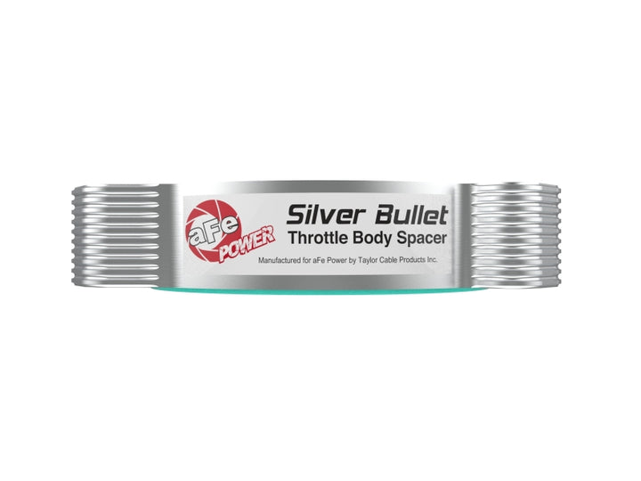 aFe 2020 Vette C8 Silver Bullet Aluminum Throttle Body Spacer with Factory Intake Only – Silver