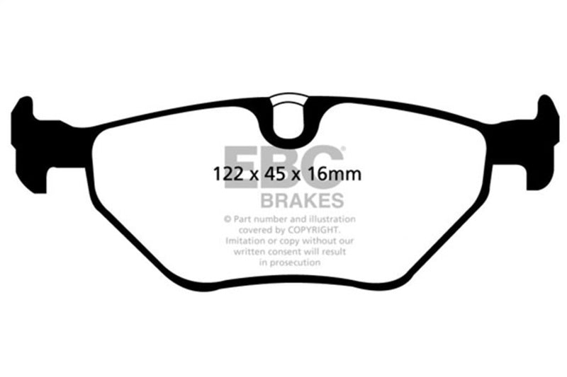 EBC Yellowstuff 4000 Rear Brake Pads - BMW 5 Series (E39) 1997-2003, image 3