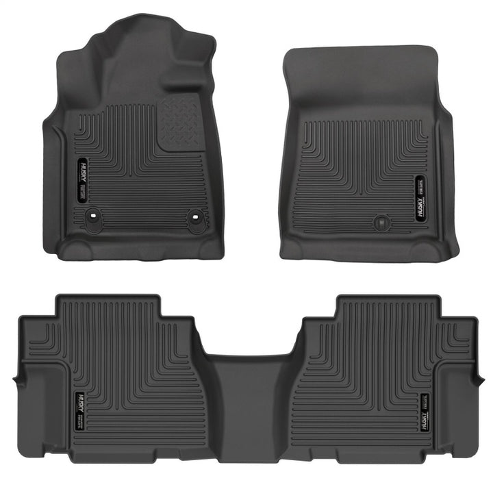 Husky Liners Weatherbeater Front & 2nd Seat Floor Liners Black for 08-22 Toyota Sequoia - OneFastShop