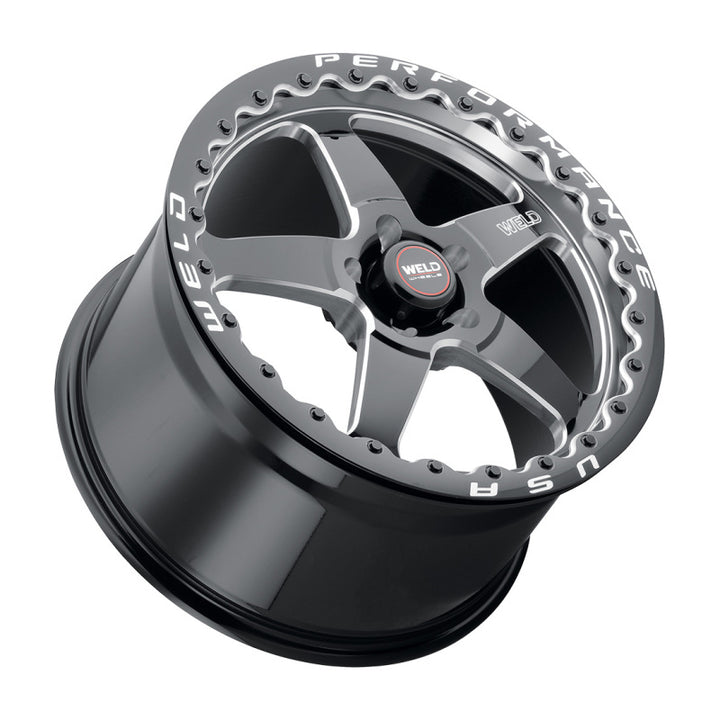 Weld S904 Ventura Drag Beadlock Wheel 17x10 5x135 ET10 BS5.9 Gloss Black MIL Dia 87.1