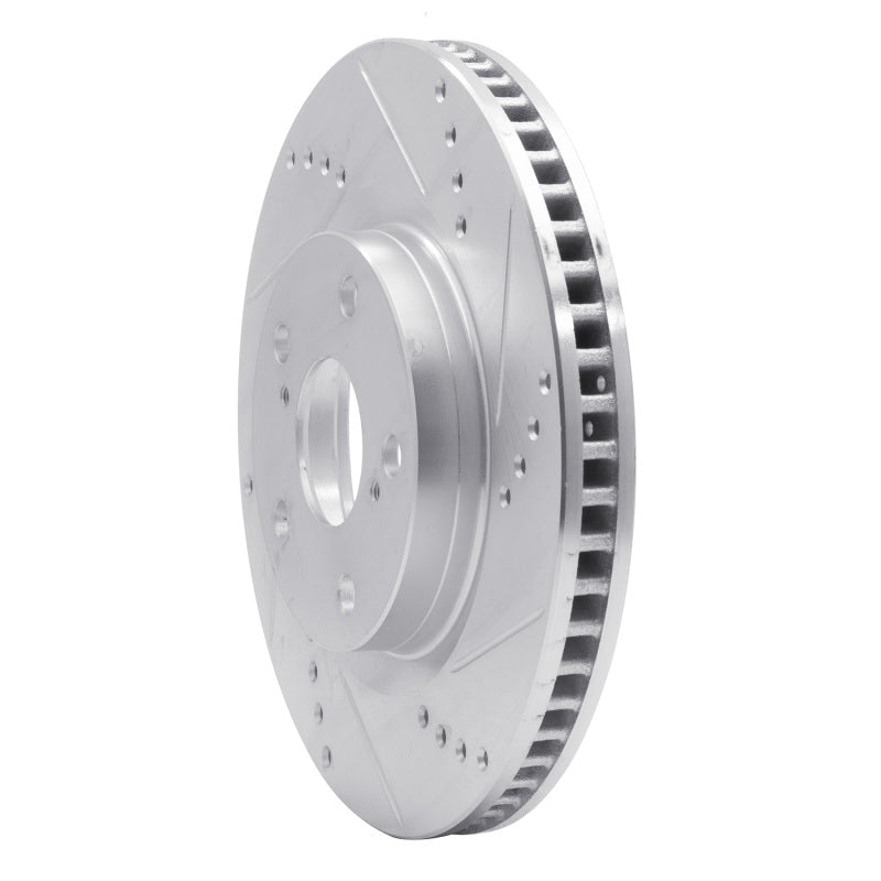 R1 06-20 Lexus ES350 Front Right Drilled and Slotted Silver Brake Rotor