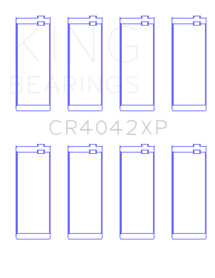 King Engine Bearings Connecting Rod Bearings +.026mm Size BMW M40/M42/M43/M44 1.6L/1.8L/1.9L - Set of 4