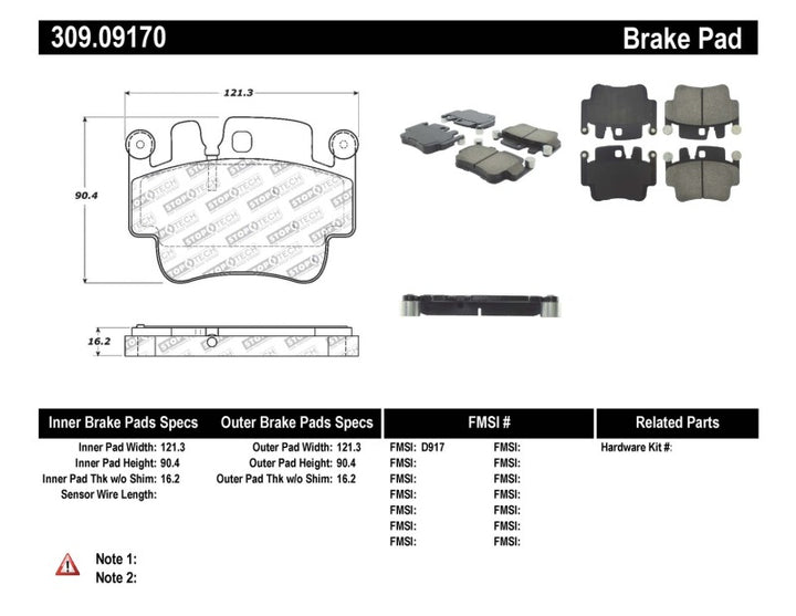 StopTech Performance Front Brake Pads for 00-07 Porsche Boxster S 06-07 Cayman 99-05 911 Carrera with High Temperature Resistance - OneFastShop