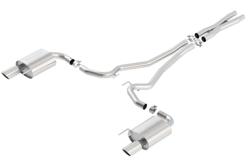 Borla Cat-Back Exhaust System with X-Pipe for Ford Mustang GT 5.0L V8 - 15-17 - OneFastShop