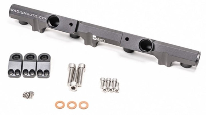 Radium Mitsubishi 4G63 Early Fuel Rail Billet Aluminum High-Flow 8AN Ports Compatible with DSM Models - OneFastShop