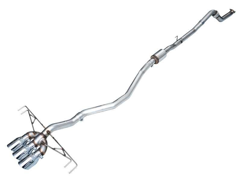 AWE Tuning Track Edition Exhaust with Triple Chrome Silver Tips for 2023 Honda Civic Type R - OneFastShop
