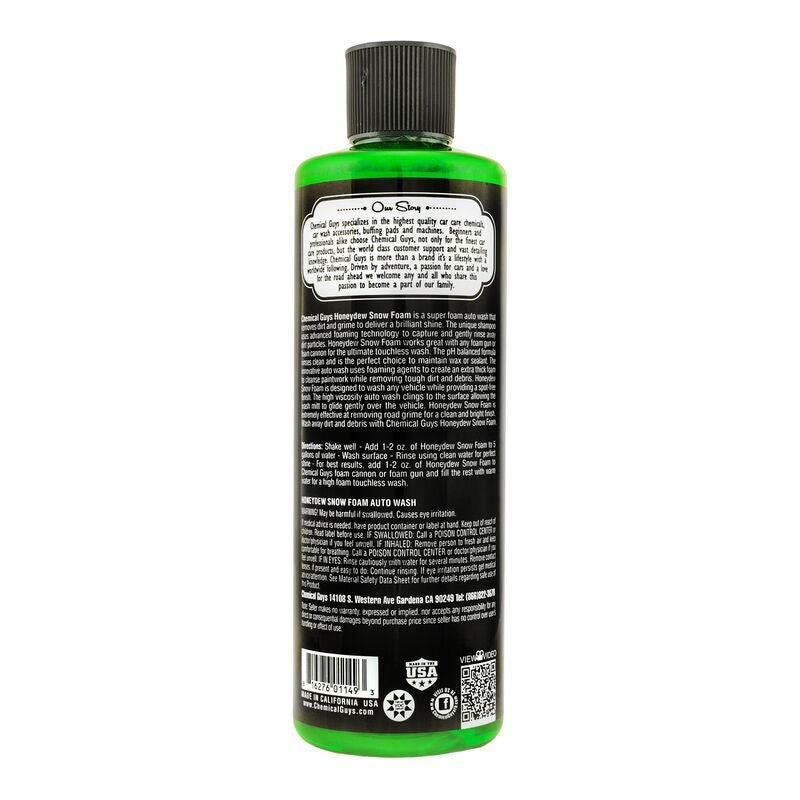 Chemical Guys Honeydew Snow Foam Cleansing Shampoo - 16oz - 6 Pack, view 3