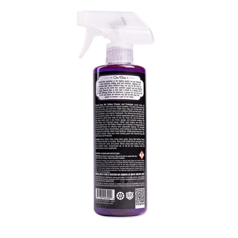 Chemical Guys Mat ReNew Rubber + Vinyl Floor Mat Cleaner & Protectant - 16oz - 6 Pack