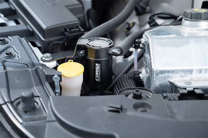 CORSA Aluminum Oil Catch Can 3 oz with Mounting Bracket - Ford Mustang GT 5.0L 2015-2017, view 3