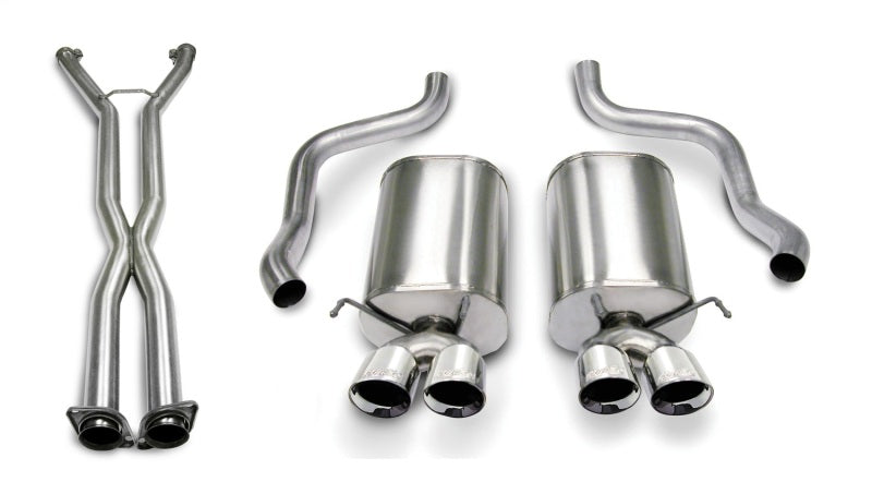 CORSA Performance Sport Cat-Back Exhaust - Chevrolet Corvette 2005-2008 - Polished Tips, view 2