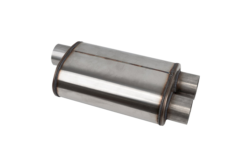 CORSA PRO-Series Tuned 304SS Muffler - 3.0in Single In / Dual Out - 19in OAL