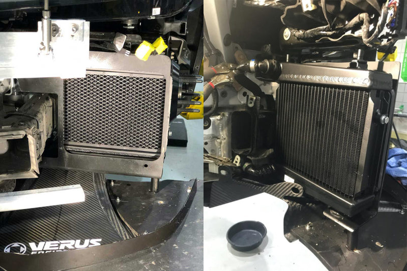 CSF High-Performance Auxiliary Radiator - Toyota GR Supra / BMW M340i / Z4 2019-2026, mounted view