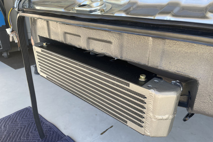 CSF Universal Dual-Pass Oil Cooler Satin Black - M22 x 1.5 - 22in, view 2