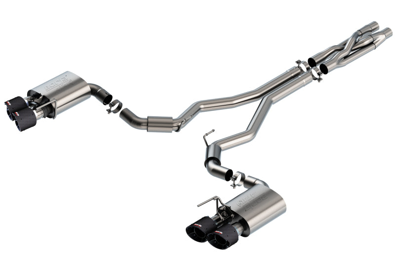 Borla CatBack Exhaust System with Carbon Fiber Tips for 2020 Ford GT500 - OneFastShop