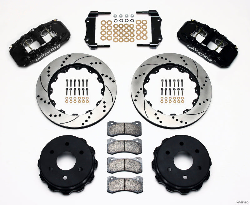 Wilwood AERO4 Rear Truck Kit 14.25in Drilled 1999-2010 GM 1500-SUV 2 Piston OE Caliper - OneFastShop
