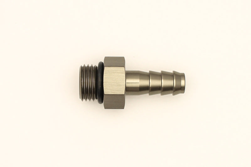 DeatschWerks 6AN ORB Male To 5/16in Male Triple Barb Fitting With O-Ring