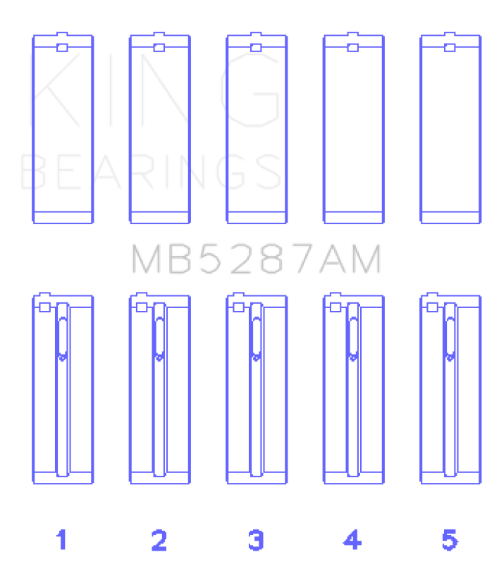 King Engine Bearings Main Bearing Set Size STD Toyota 1ZZ-FE Compatible with 2000-2005 Celica 2009 Corolla 1998-2008 Matrix MR2 Spyder - OneFastShop