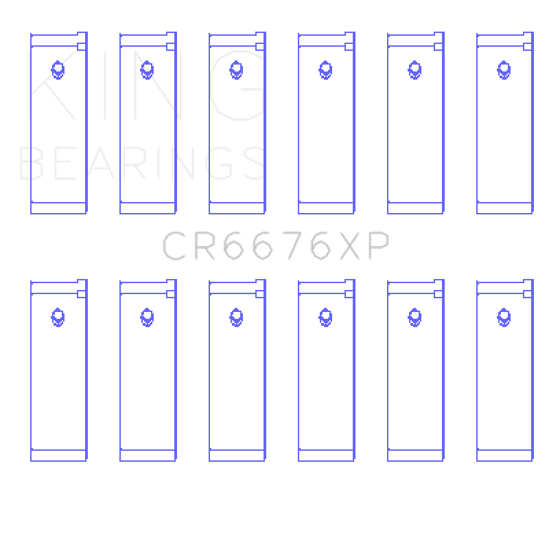 King Engine Bearings Performance Rod Bearing Set - Size STD for Nissan VG30DE/VG30DETT/VG30E/VG30T (1990-2002)