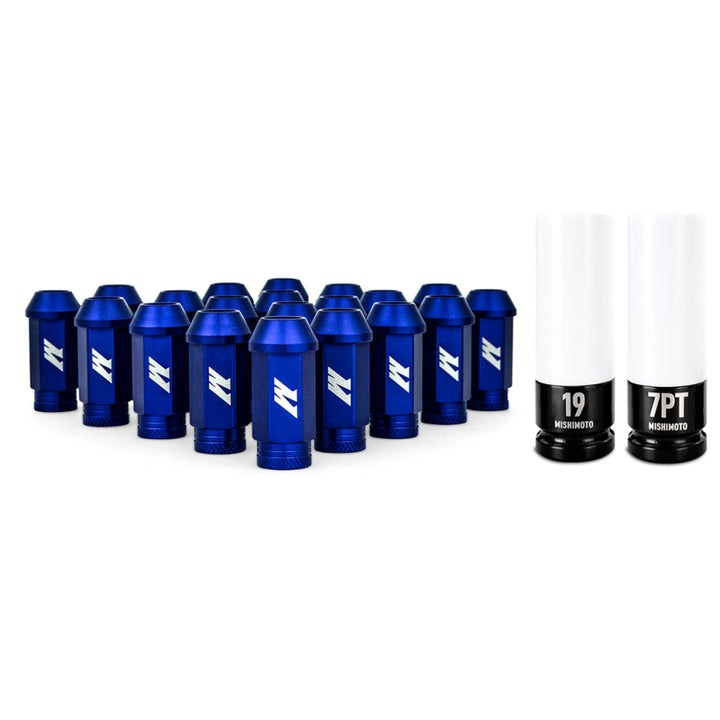 Mishimoto Aluminum Lug Nuts Blue M12x1.25 20pc Set - OneFastShop