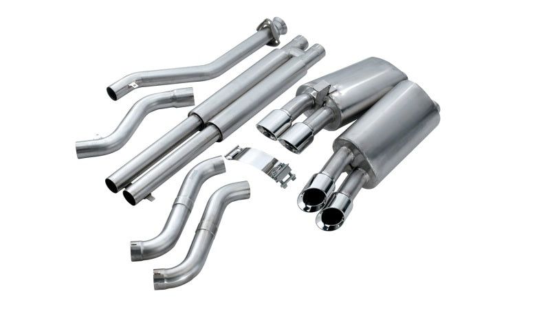 Corsa Sport Cat-Back Exhaust with Twin 3.5in PolishedTips for 1992-1995 Chevrolet Corvette C4 5.7L V8 LT1 - OneFastShop