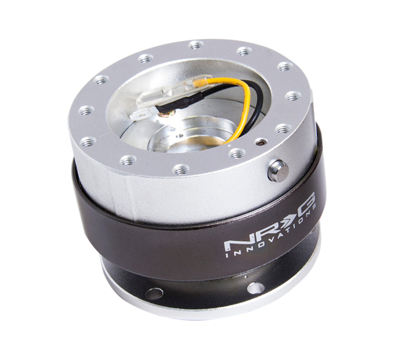 NRG Quick Release Gen 2.0 Steering Wheel Adapter - Silver with Titanium Chrome Ring