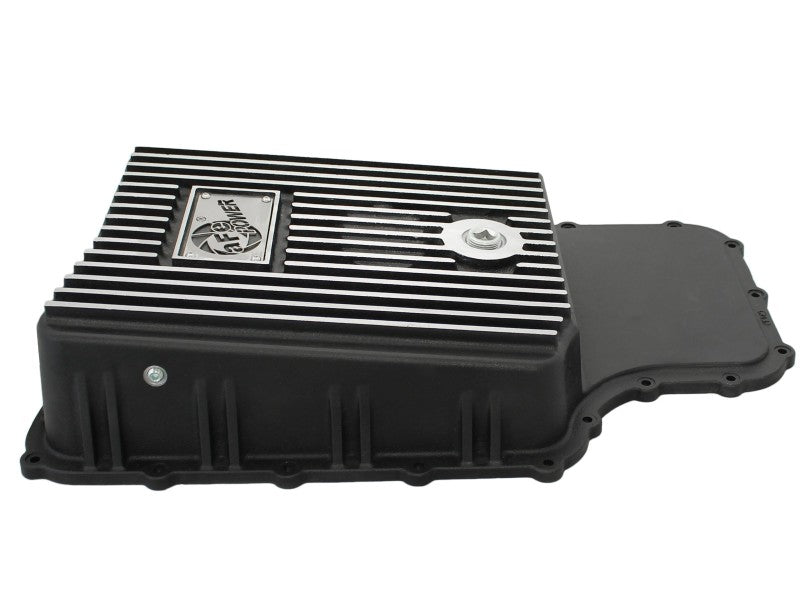 Afe Power Transmission Pan Black Machined for Ford 6R140 V8 6.7L Trucks 11-14