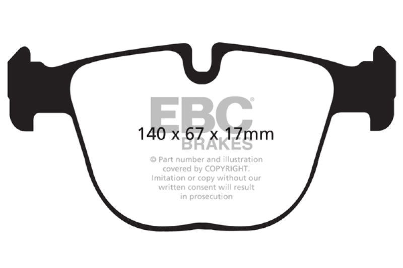 EBC Yellowstuff Rear Brake Pads for 2010-2021 BMW X5M 4.4 Twin Turbo