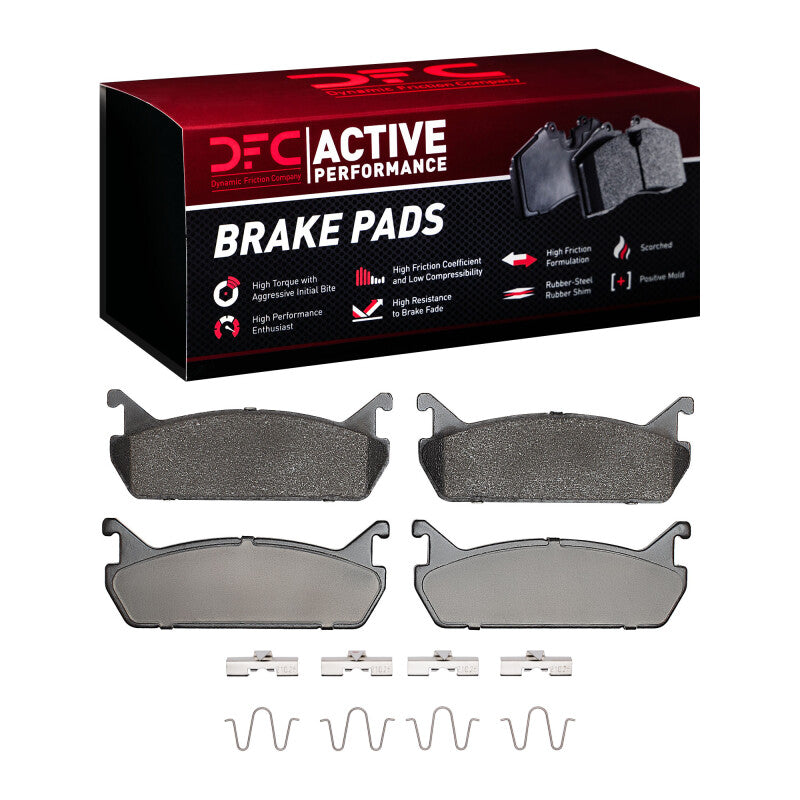 DFC Active Performance Rear Brake Pads with Hardware - Mazda Miata (NA) / Ford Escort GT 1990-1996