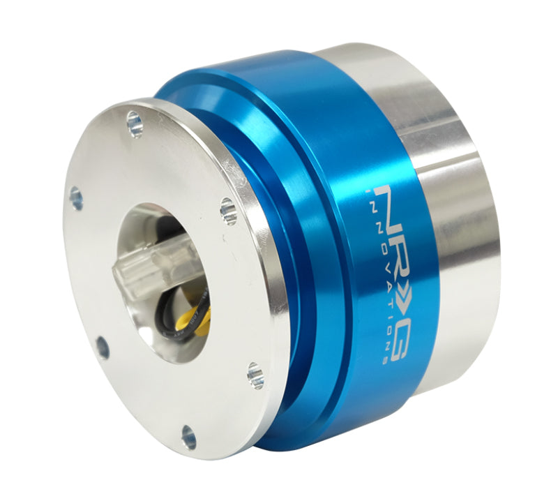 Nrg Quick Release Black Body Blue Chrome Ring - Fits All Models - OneFastShop