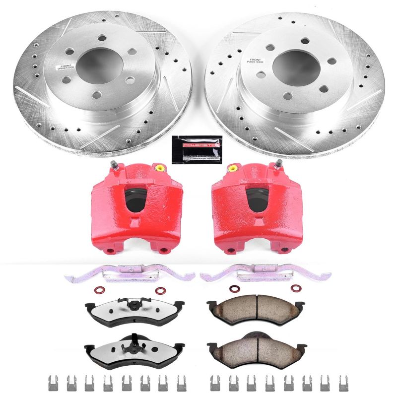 Power Stop 00-02 Dodge Dakota Front Z36 Truck and Tow Brake Kit with Calipers