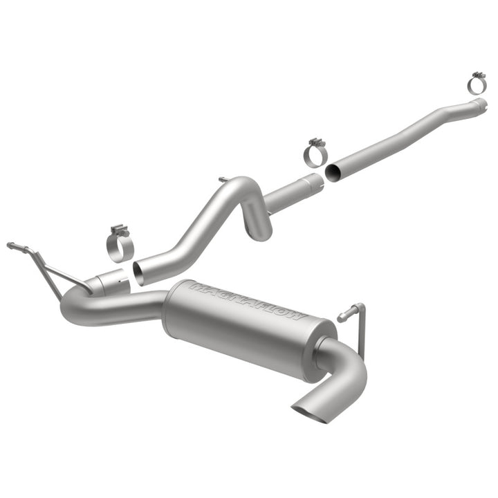 Magnaflow Cat-Back Performance Exhaust for 12-14 Jeep Wrangler 4dr Single Straight Rear P/S Exit Stainless Steel - OneFastShop