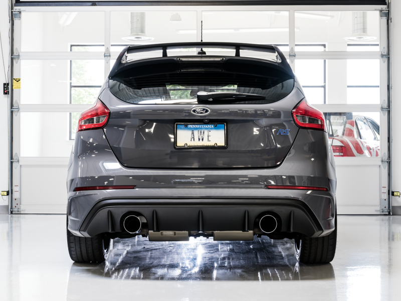 AWE Tuning Track Edition Cat-Back Exhaust - Chrome Silver Tips for Ford Focus RS - OneFastShop